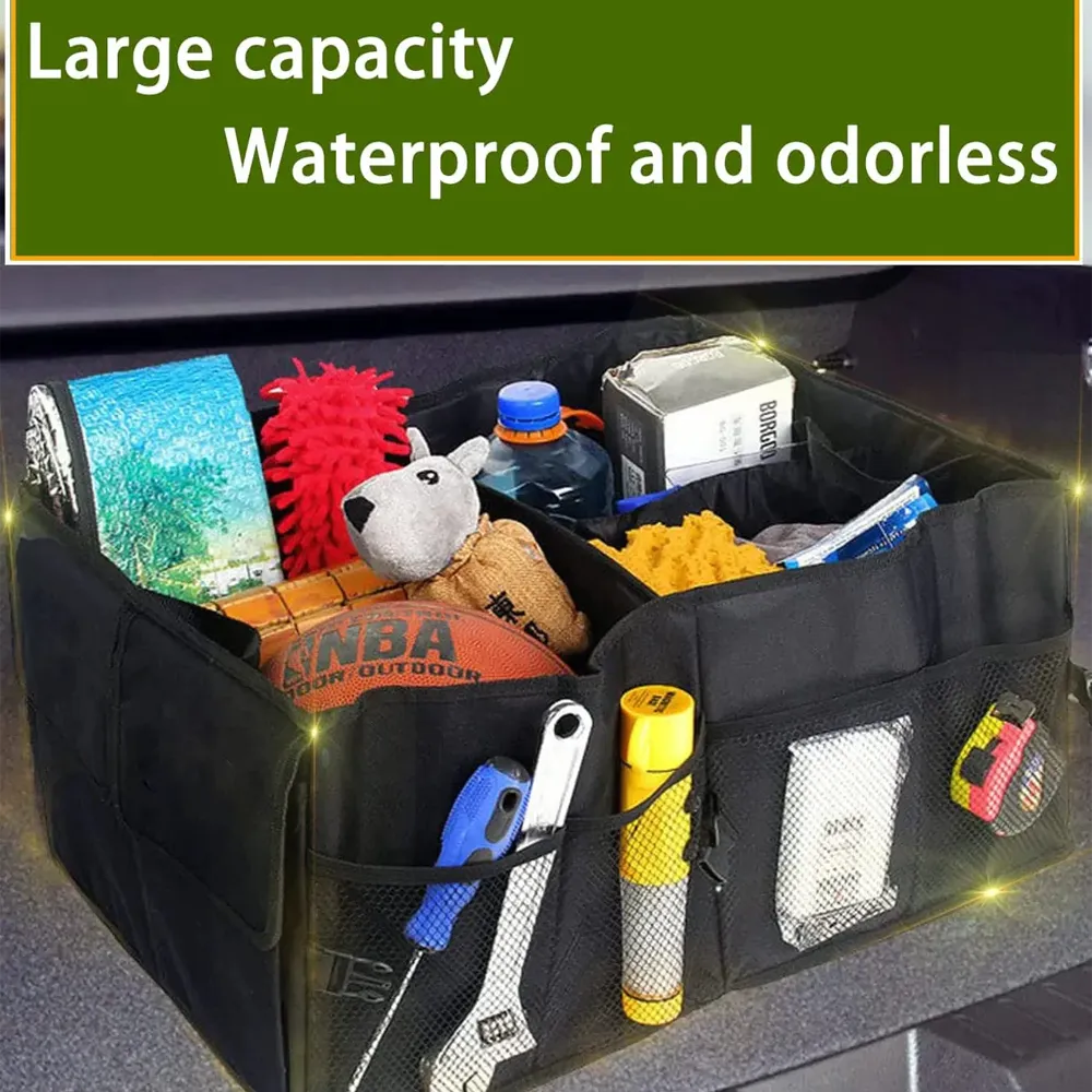 Car Trunk Organizer, Custom-Fit For Car, Foldable Car Trunk Storage Box, Storage Bag, Waterproof, Dust-proof, Stain-Resistant, Car Accessories WACC229