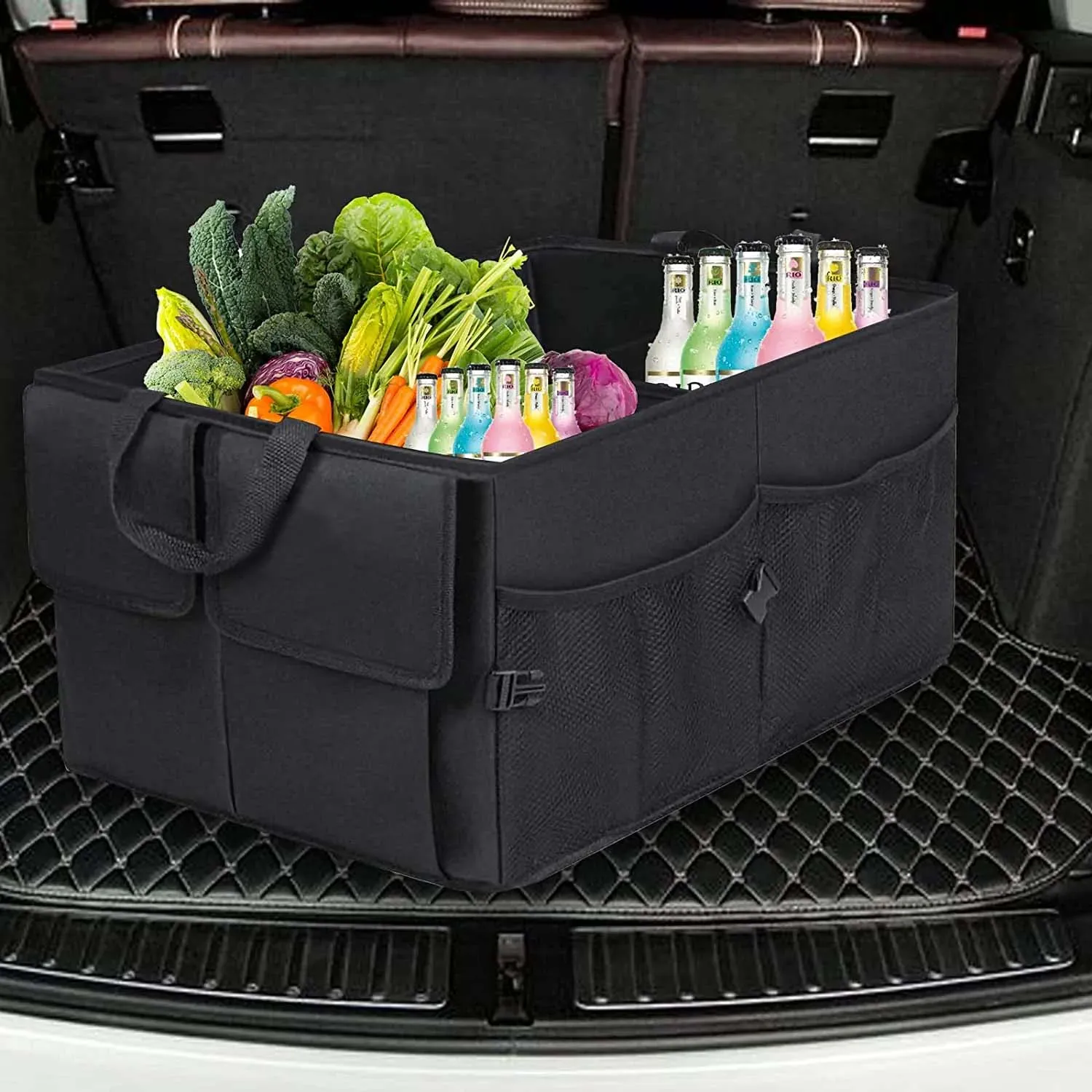 Car Trunk Organizer, Custom-Fit For Car, Foldable Car Trunk Storage Box, Storage Bag, Waterproof, Dust-proof, Stain-Resistant, Car Accessories WAHY229