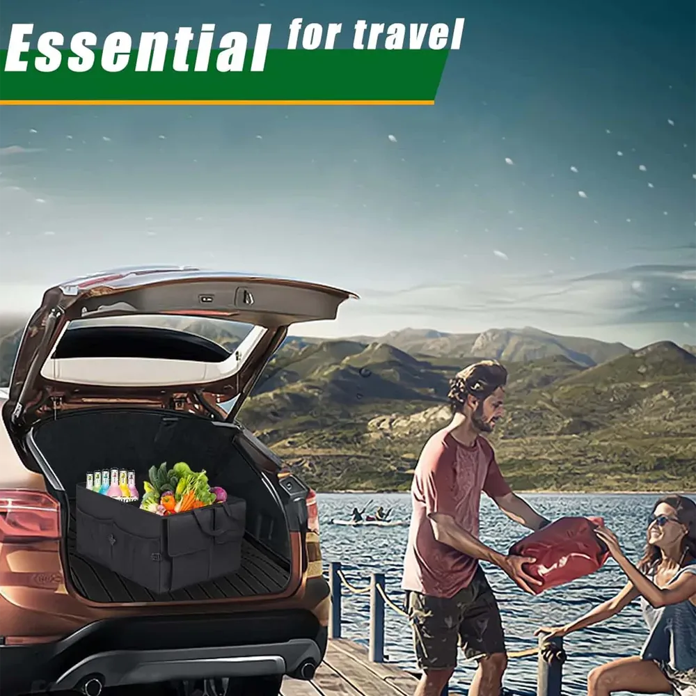 Car Trunk Organizer, Custom-Fit For Car, Foldable Car Trunk Storage Box, Storage Bag, Waterproof, Dust-proof, Stain-Resistant, Car Accessories WAHY229