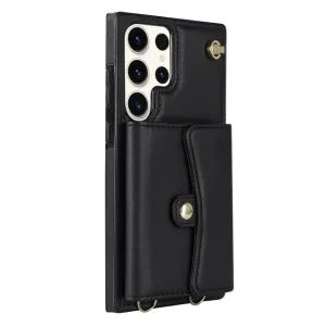 Cardholder Leather Case With Lanyard for Samsung A Series