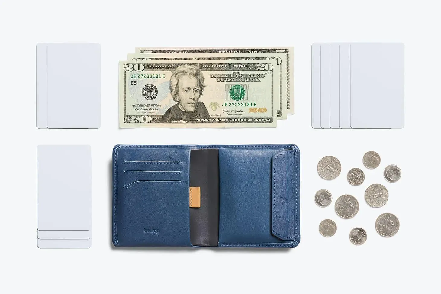 Cartera Coin Marine Blue