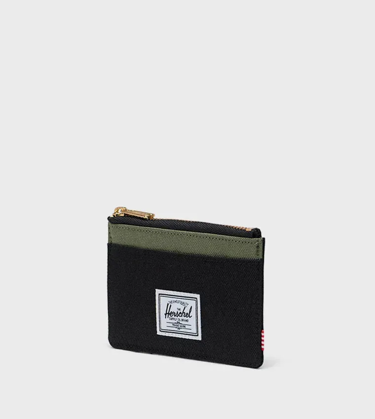 Cartera HERCHEL Oscar Black Four Leaf Clover Saddle Brown
