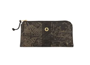 Casco Bay Chart in Black & Gold Mini-Clutch