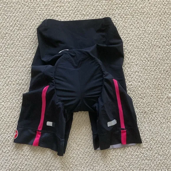 Castelli Chamois Shorts Biker Padded Bottoms Pink Black Women’s Size Small EUC