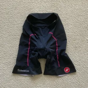 Castelli Chamois Shorts Biker Padded Bottoms Pink Black Women’s Size Small EUC