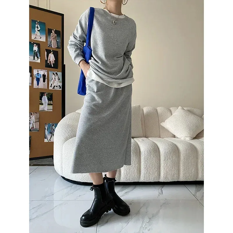 Casual Loose Sweatshirt Sweater & Dress Suit Casual Fashion Women's Set