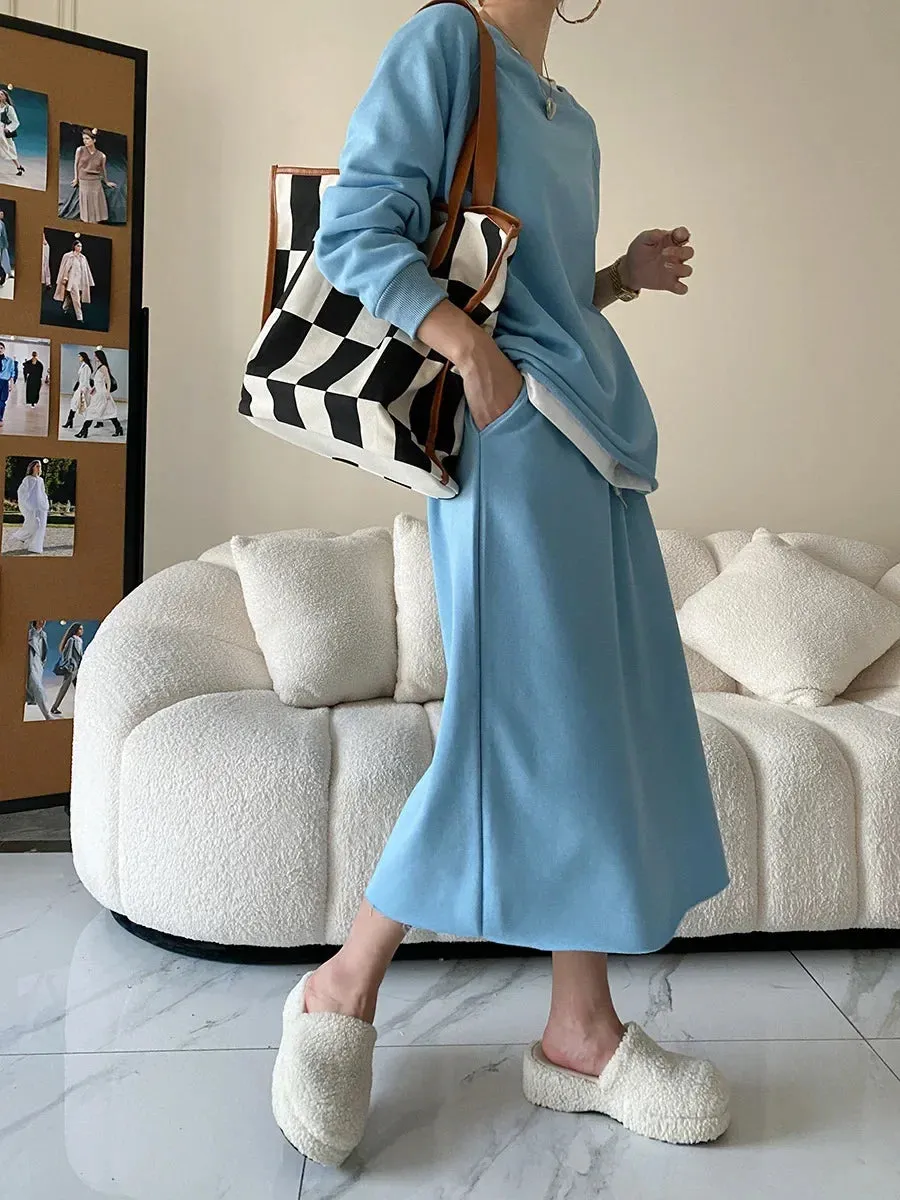 Casual Loose Sweatshirt Sweater & Dress Suit Casual Fashion Women's Set