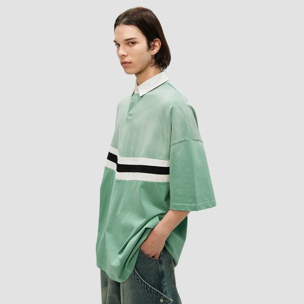 Casual Stripe Polo T-Shirt