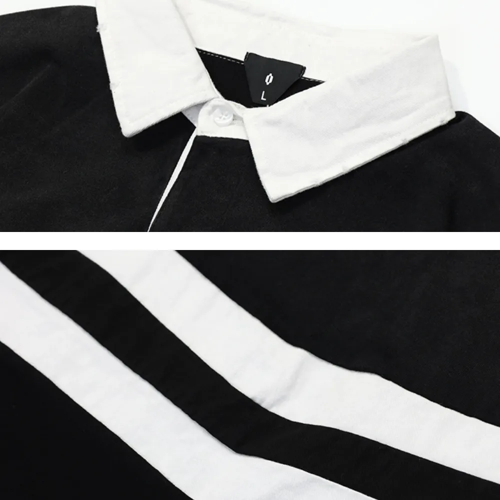 Casual Stripe Polo T-Shirt