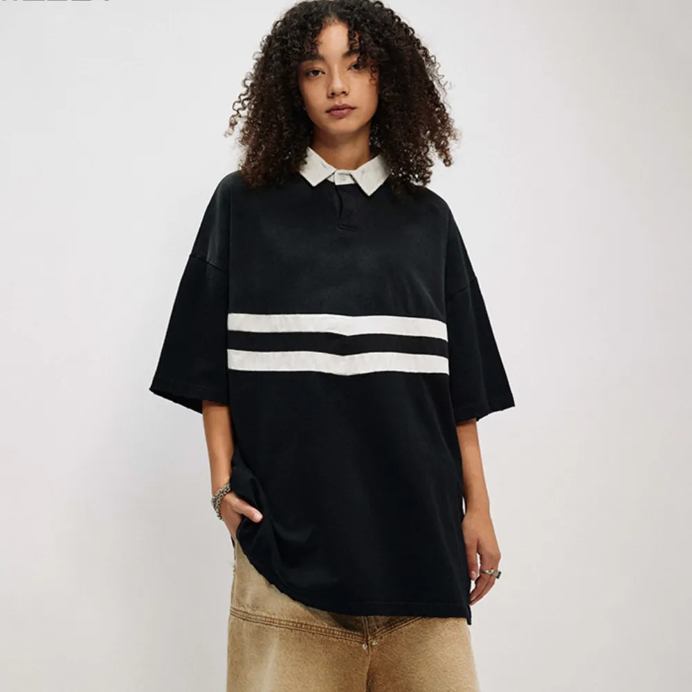 Casual Stripe Polo T-Shirt