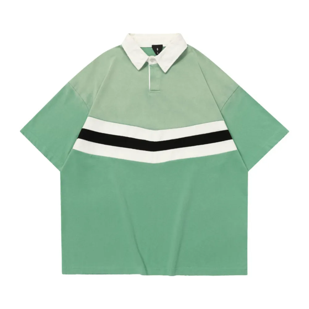 Casual Stripe Polo T-Shirt