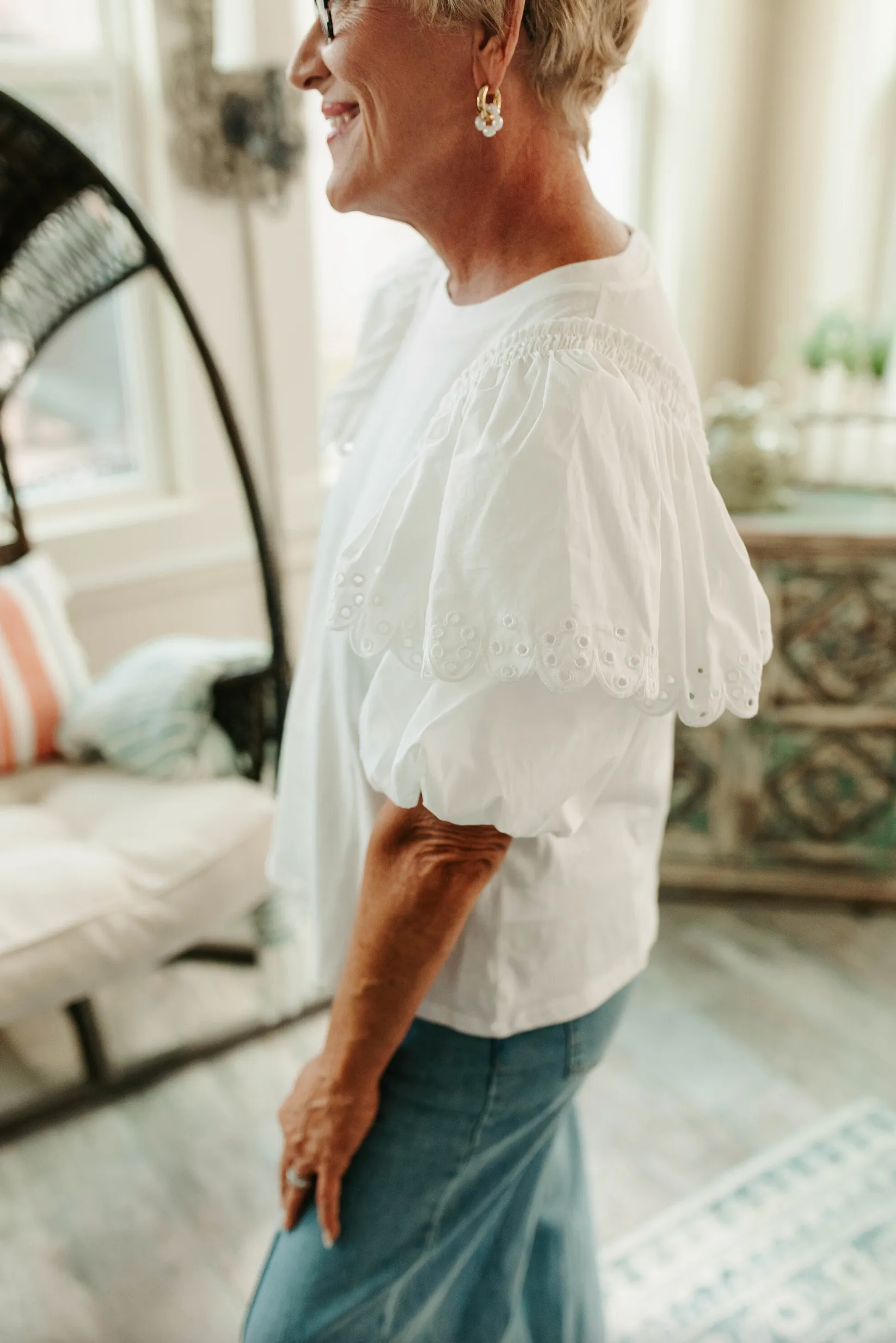 Cathy Bubble Sleeve Top
