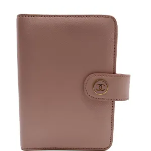 CHANEL Agenda Leather Organizer Wallet Pink