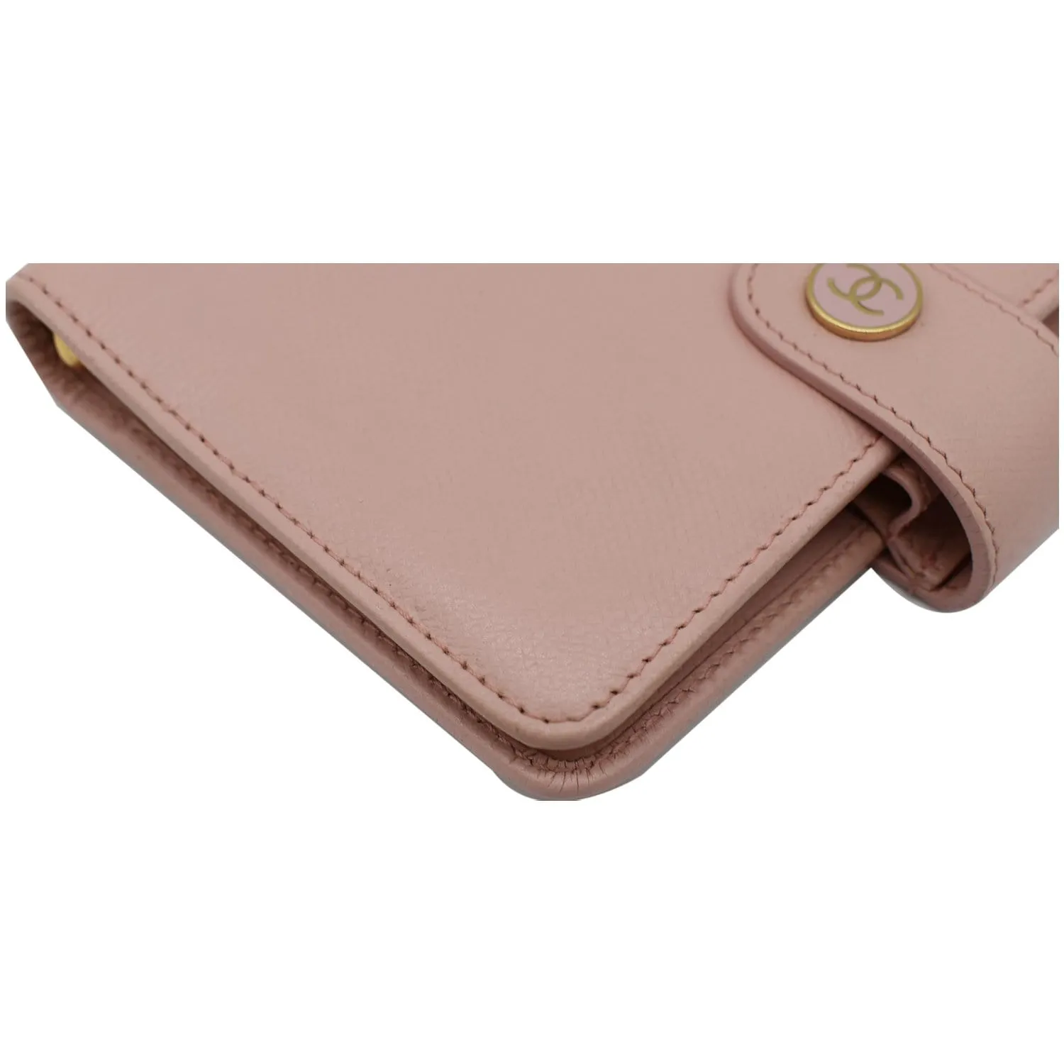 CHANEL Agenda Leather Organizer Wallet Pink