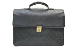 Chanel Black Quilted Caviar Leather Attache Briefcase 862467