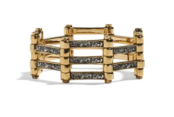 Channel Link Bracelet in Gold with Bismuth
