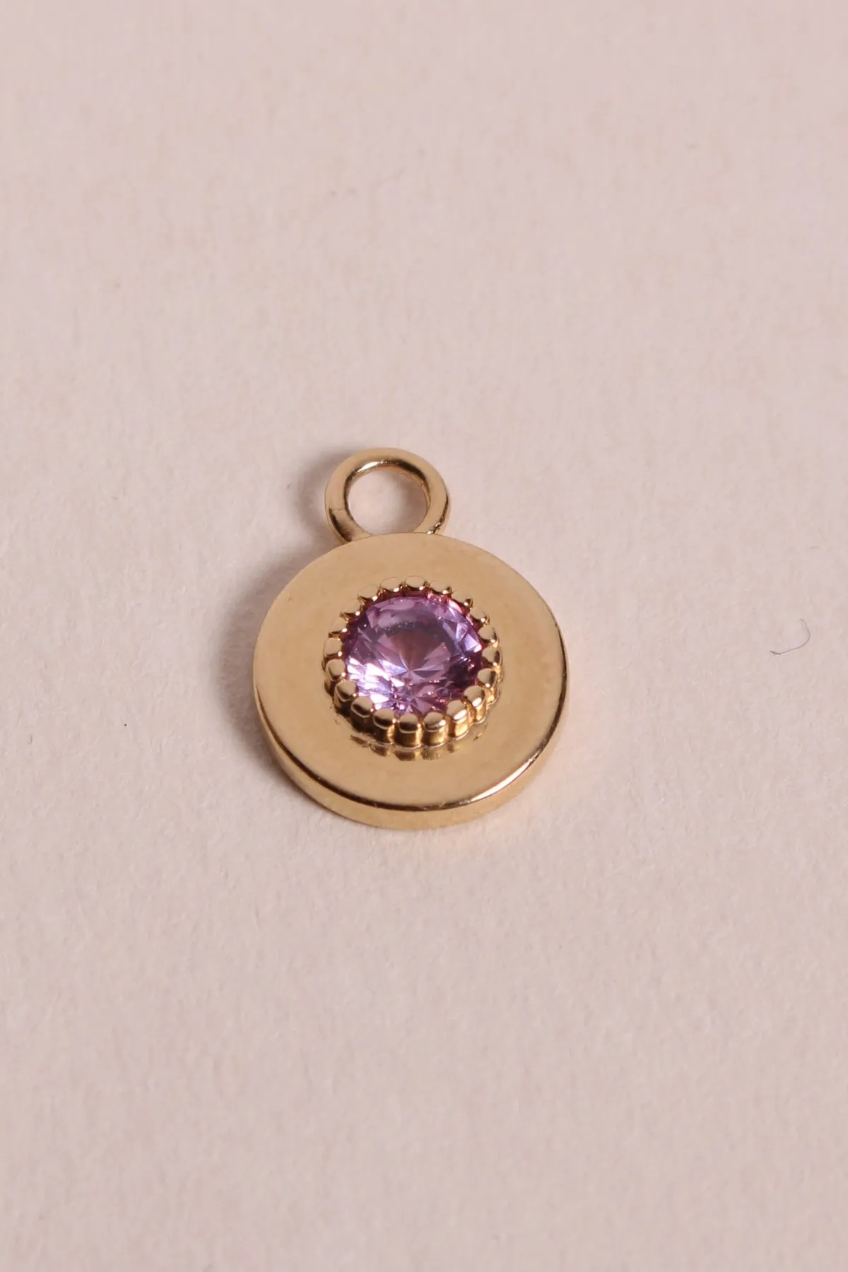 Charms Zircon Rose Clair