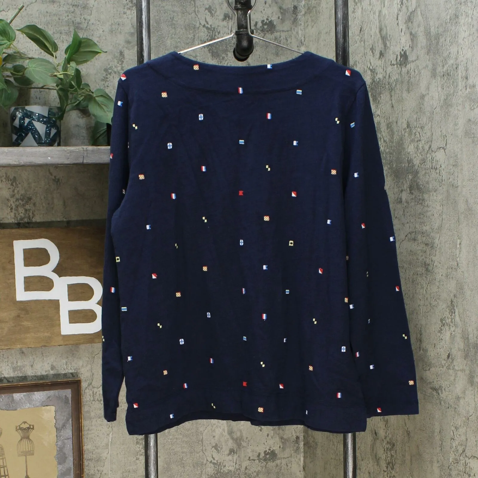 Charter Club Wiomen's Cotton Relaxed Embroidered Knit Top