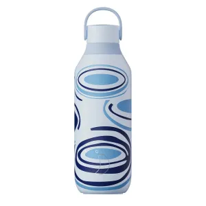 Chillys House of Sunny 500ml Water Bottle Klein Blue Hockney