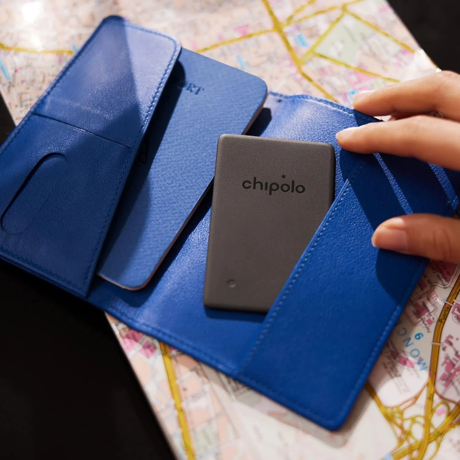 Chipolo Spot Pack – 1x Card Spot   1x ONE Spot – Wallet Tracker & Key Finder for Apple Find My app (iOS only) – Bluetooth Tracker for Keys, Bags, Luggage (Black)