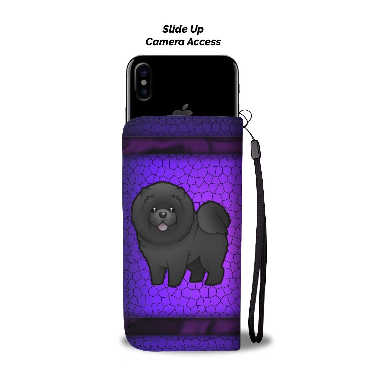Chow Chow Phone Case Wallet - Black