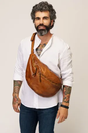 City Sling & Belt Bag  - Cognac Rocks - MENS CANADA