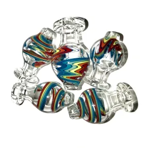 Clear and Rainbow Linework Bubble Cap (One Single Bubble Cap)