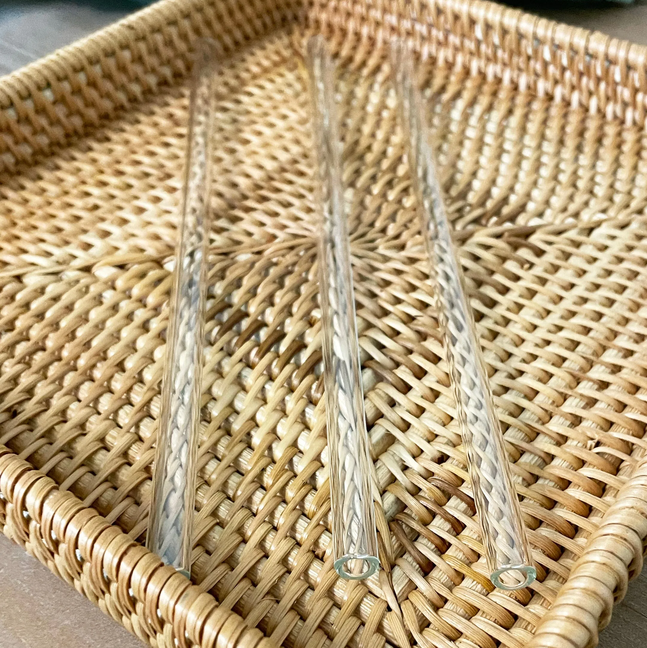 Clear Glass Reusable Straight Straw