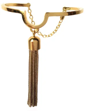 Cleft Tassel Bracelet in Gold