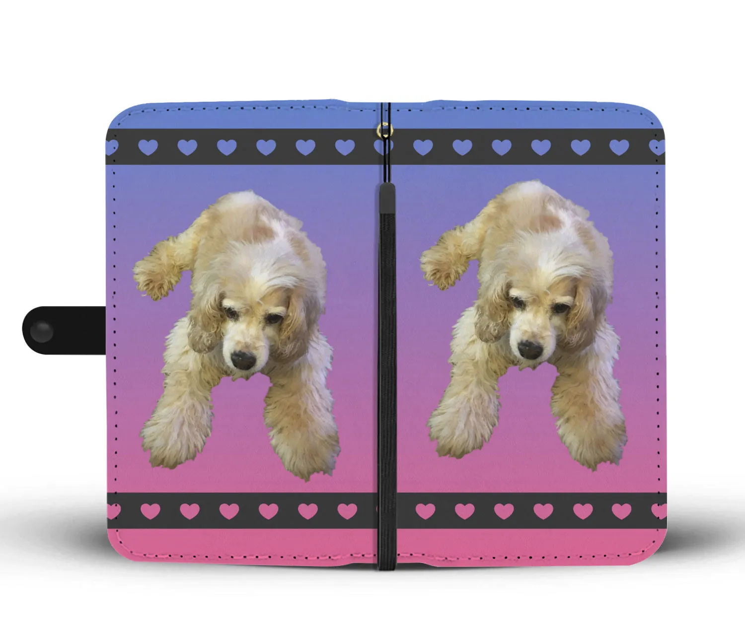 Cocker Spaniel Phone Case Wallet -Tan