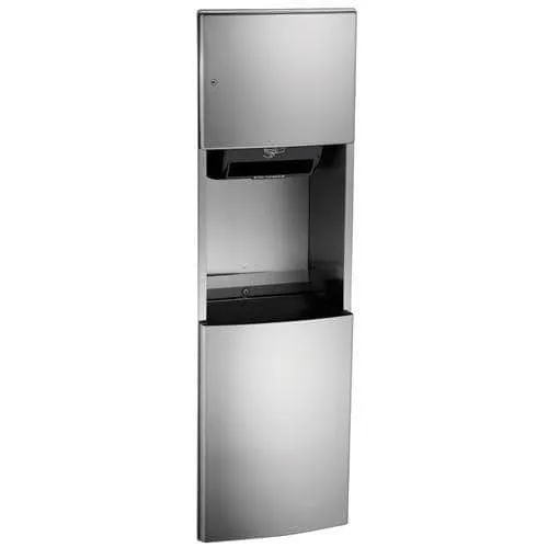 Combination Commercial Paper Towel Dispenser/Waste Receptacle, Recessed-Mounted, Stainless Steel ASI 204692A-6