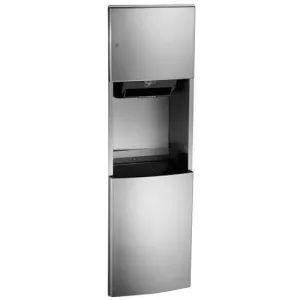 Combination Commercial Paper Towel Dispenser/Waste Receptacle, Recessed-Mounted, Stainless Steel ASI 204692A-6