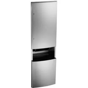 Combination Commercial Paper Towel Dispenser/Waste Receptacle, Roval-Surface-Mounted, Stainless Steel ASI 2046921A-9