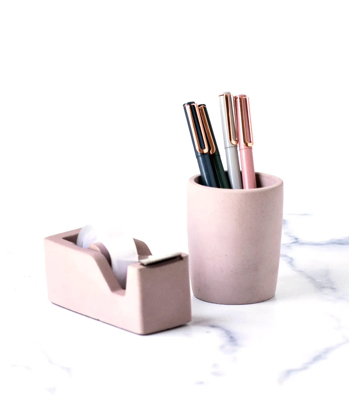Concrete Tape Dispenser, Desk Accessories, Scotch Tape Holder, Minimalist, Modern Office, Desk Organizer