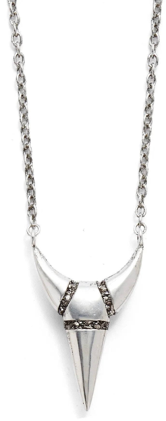 Contra Necklace in Silver with Crushed Bismuth