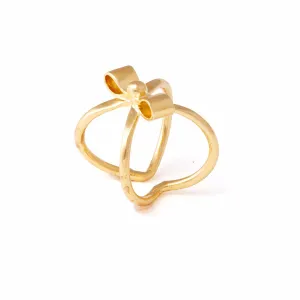 Cross Bow Ring in Gold