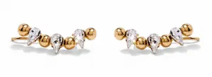 Crystal Ear Crawler in Gold with Swarovski Crystal