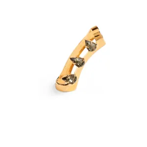 Crystal Helix Ear Cuff in Gold
