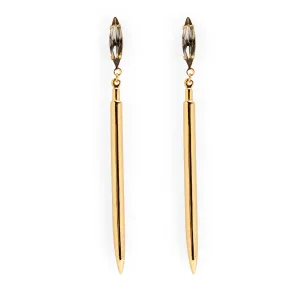 Crystal Spike Earring in Gold
