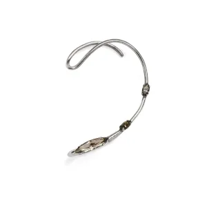 Crystal Trace Ear Cuff in Silver