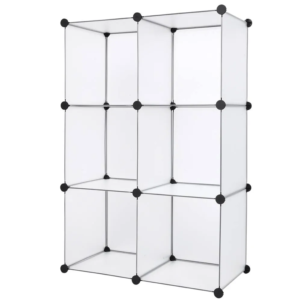 Cube Storage 6-Cube Closet Organizer, Clear Panels! Adjustable & Flexible! Stack them different ways!