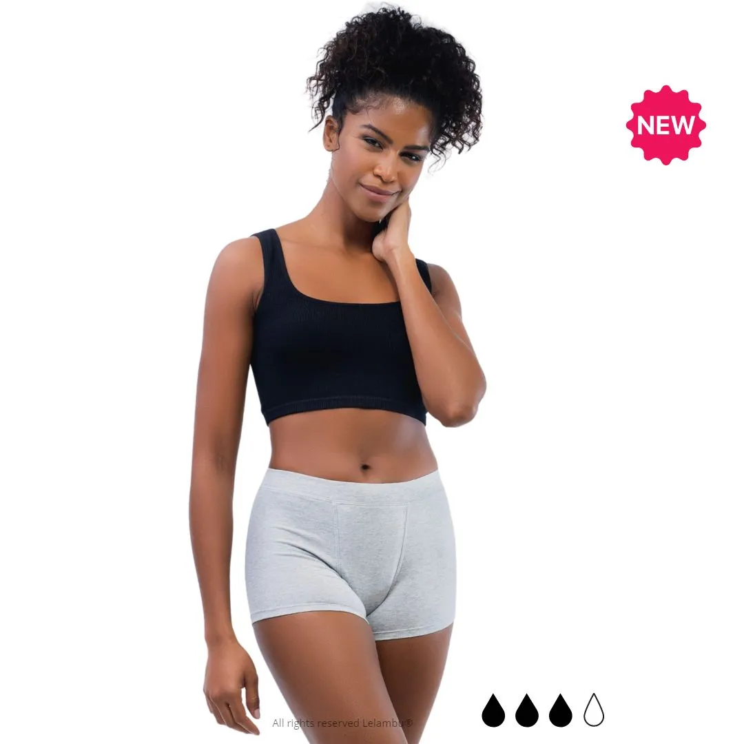 Cueca short menstrual de algodão Lelambu® Colette