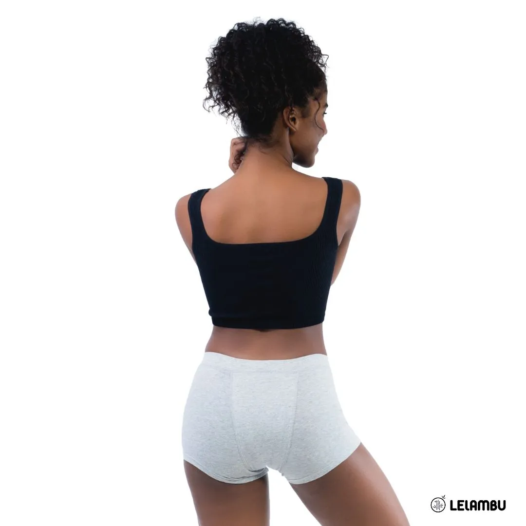 Cueca short menstrual de algodão Lelambu® Colette