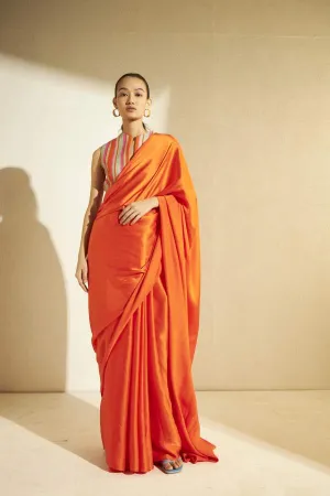 Cuin   I    Silk Satin Saree  ( Blouse Is Not Included) 100% Silk Satin