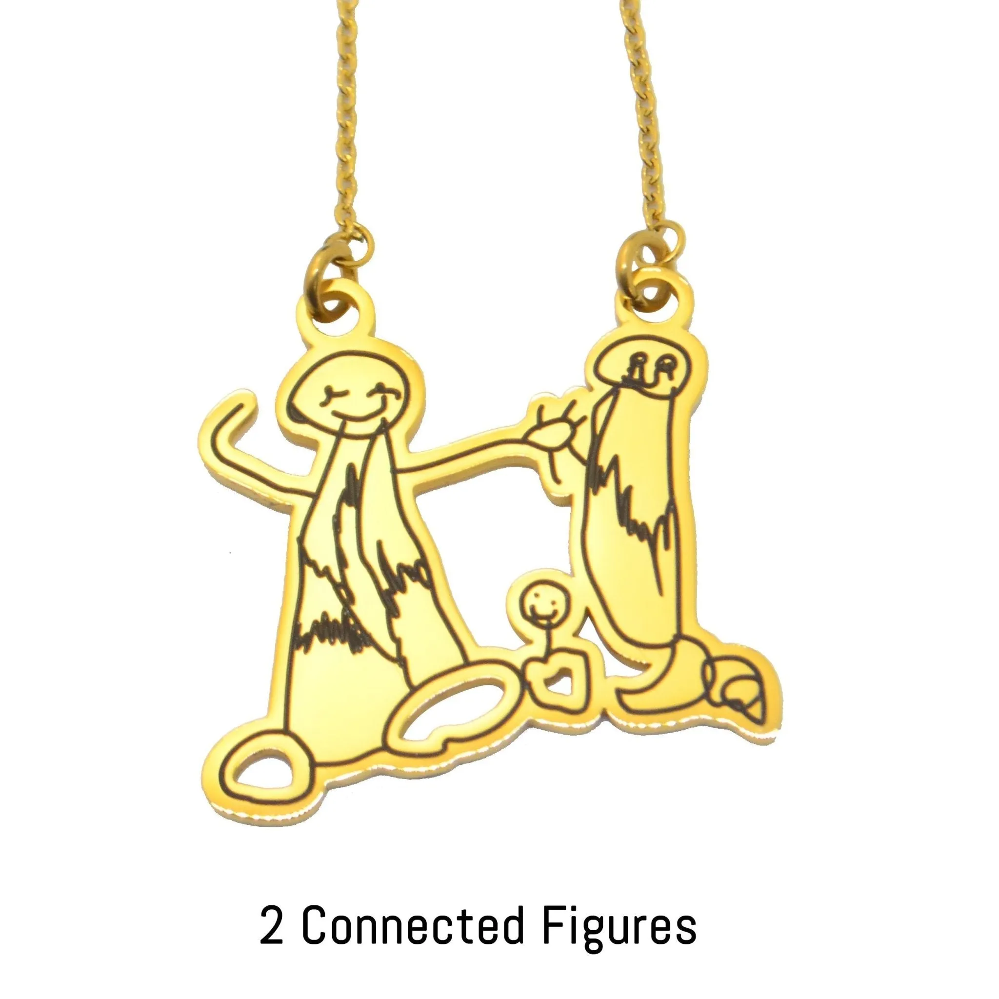 Custom CUT Kids Drawing Necklace
