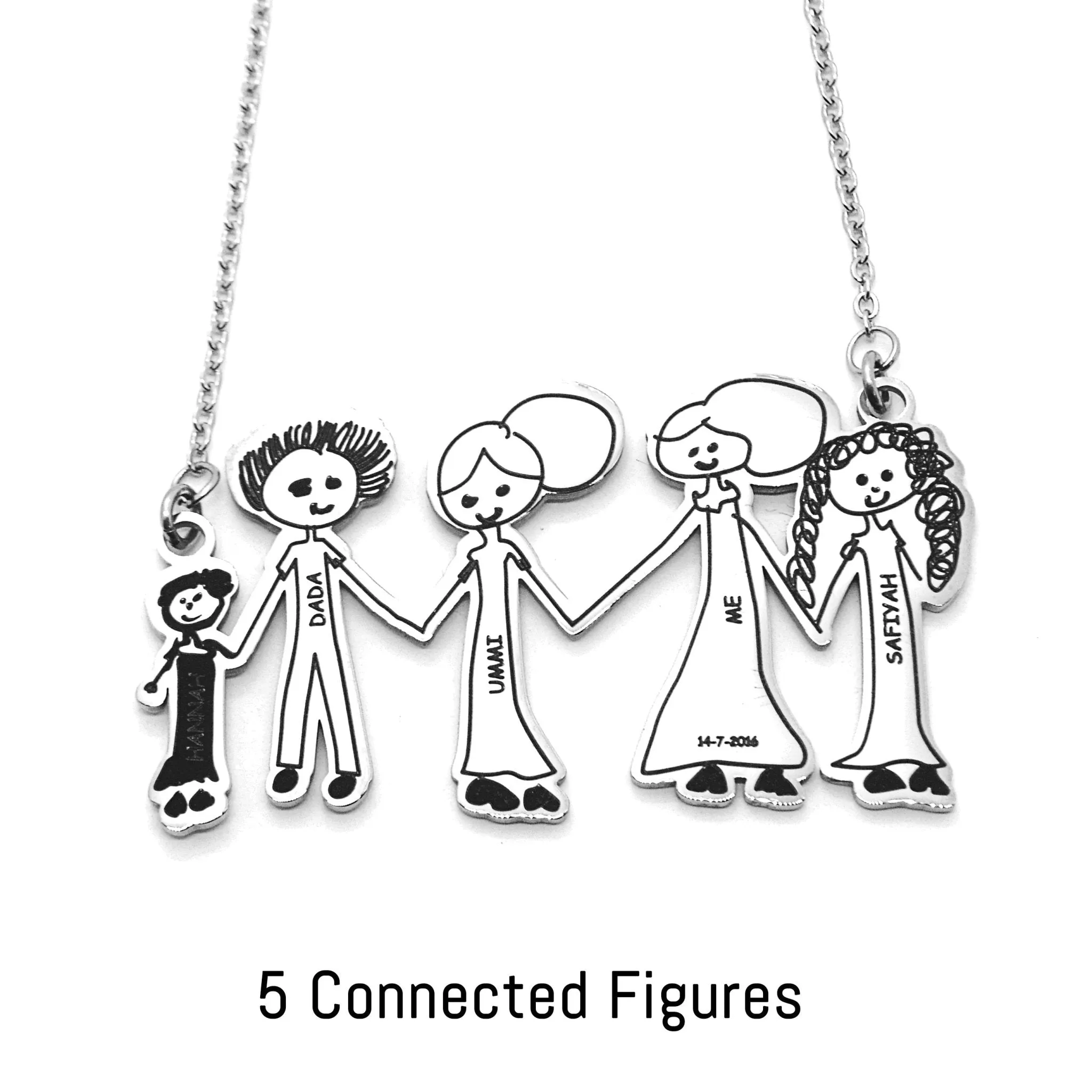 Custom CUT Kids Drawing Necklace