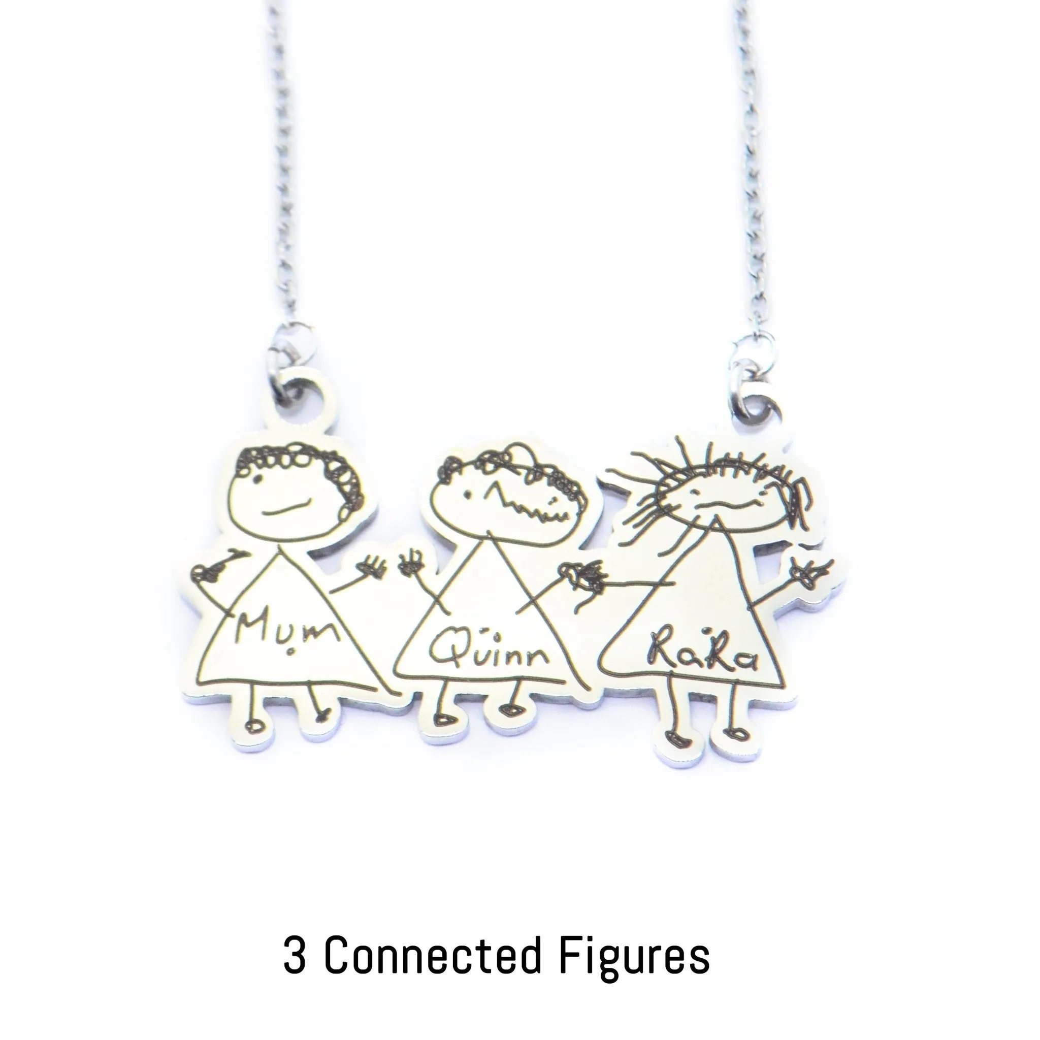 Custom CUT Kids Drawing Necklace