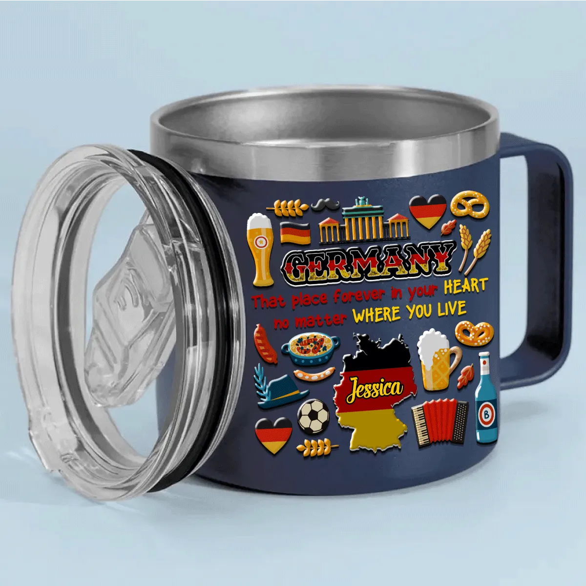 Custom Germany That Place Forever In Your Heart Tumbler 14oz With Your Name