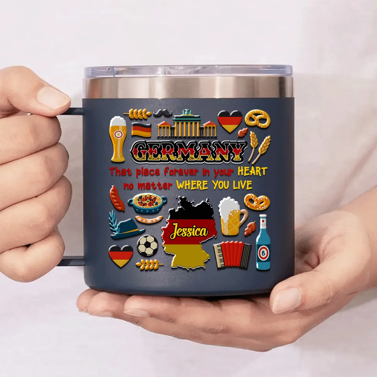 Custom Germany That Place Forever In Your Heart Tumbler 14oz With Your Name
