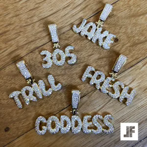 Custom Mini Bubble Iced Out Pendant